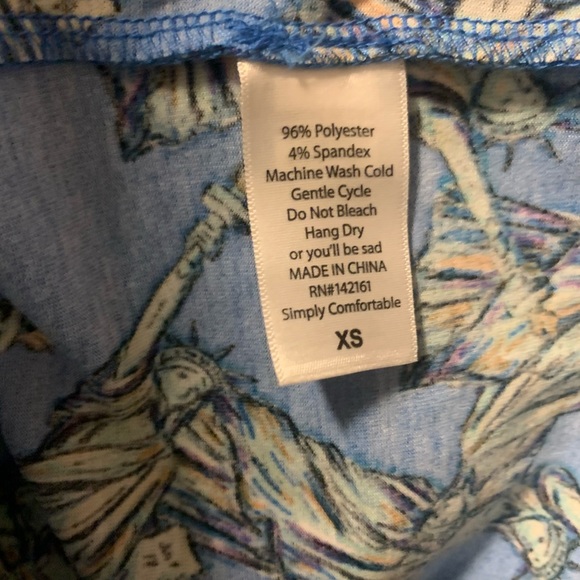LuLaRoe Julia dress size XS Statueof Liberty print - Picture 4 of 4